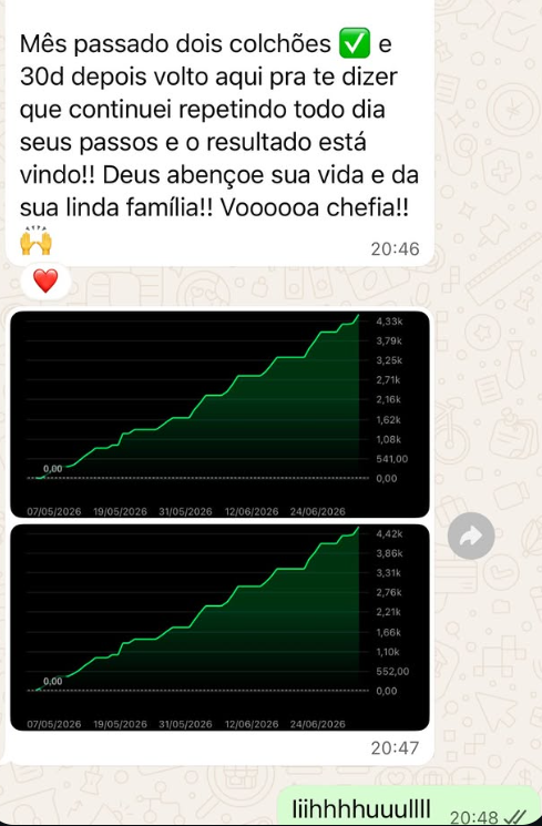 Captura de relato de aluno do Samuca Trader 8